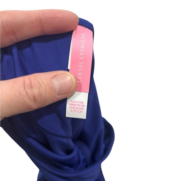 Victoria’s Secret Cut Out One Shoulder One Piece Royal Blue Bathing Suit Small - Picture 6 of 10